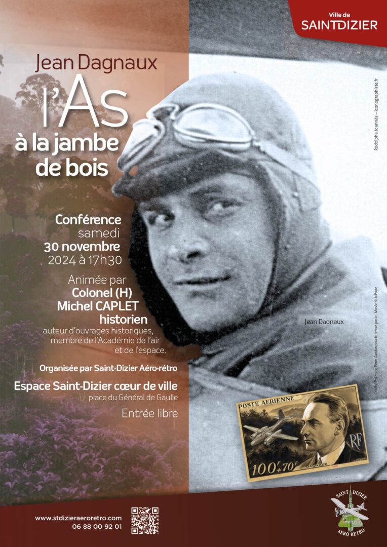 Conférence Jean Dagnaux, organisée par Saint-Dizier Aéro Rétro et annimée par Colonel (H) Michel Caplet, membre de l'académie de l'air et de l'espace.